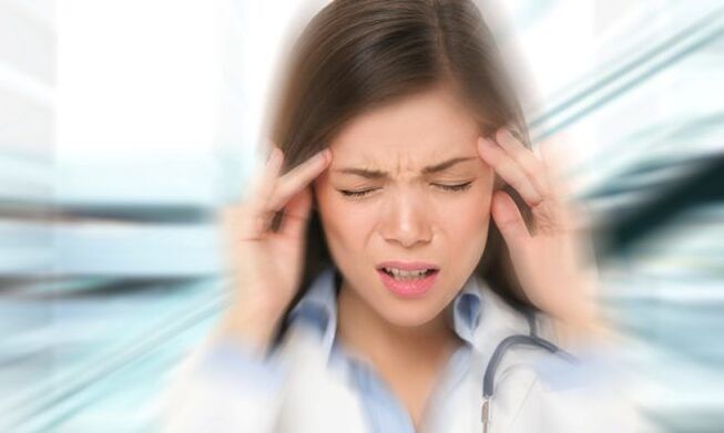 dizziness in the presence of parasites in the body